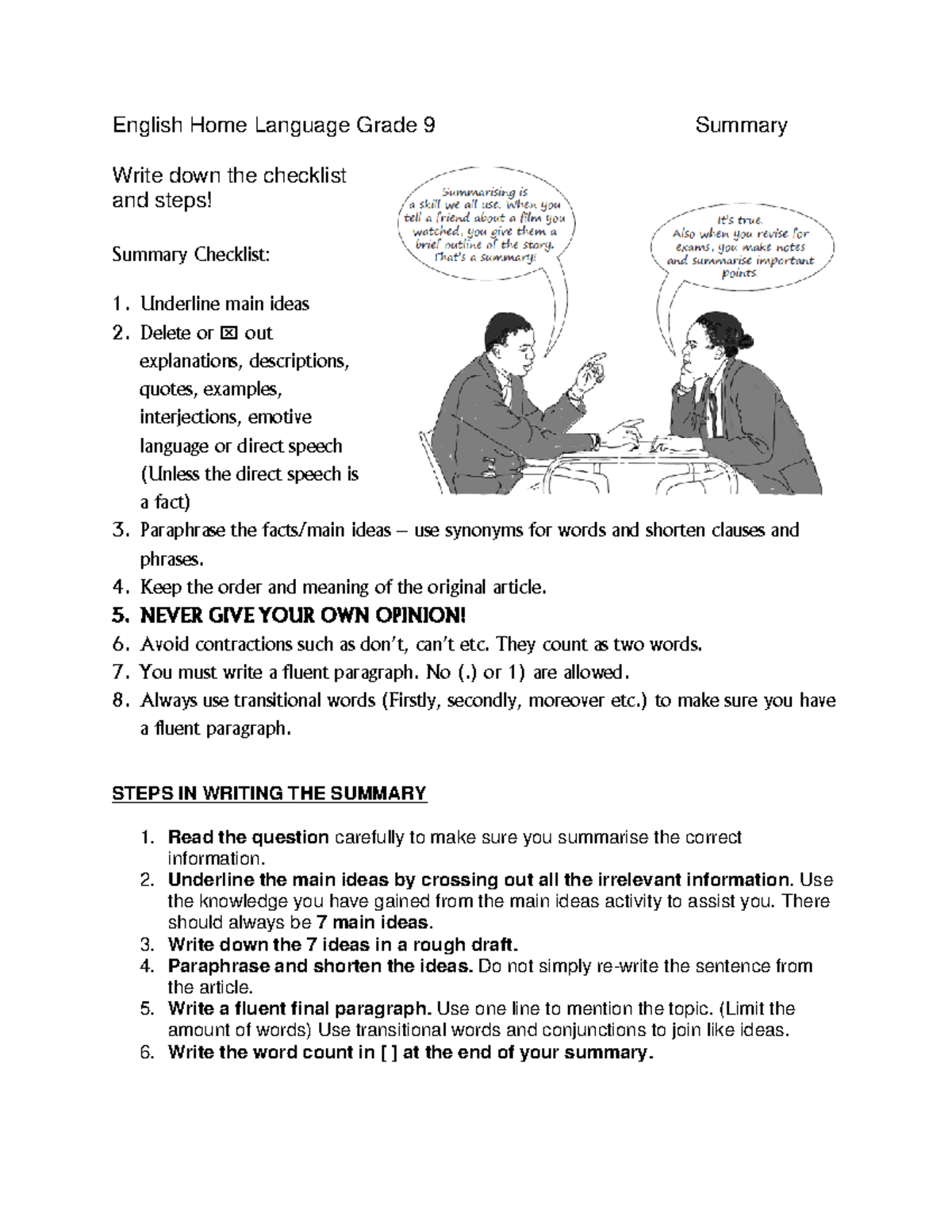 Grade 9 English Workbook Answers