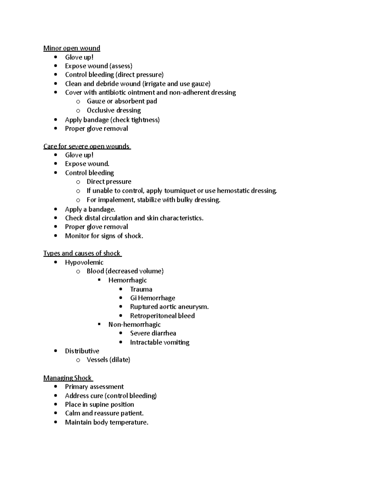 Soft Tissue Ijuries - Professor Baer - Minor open wound Glove up ...