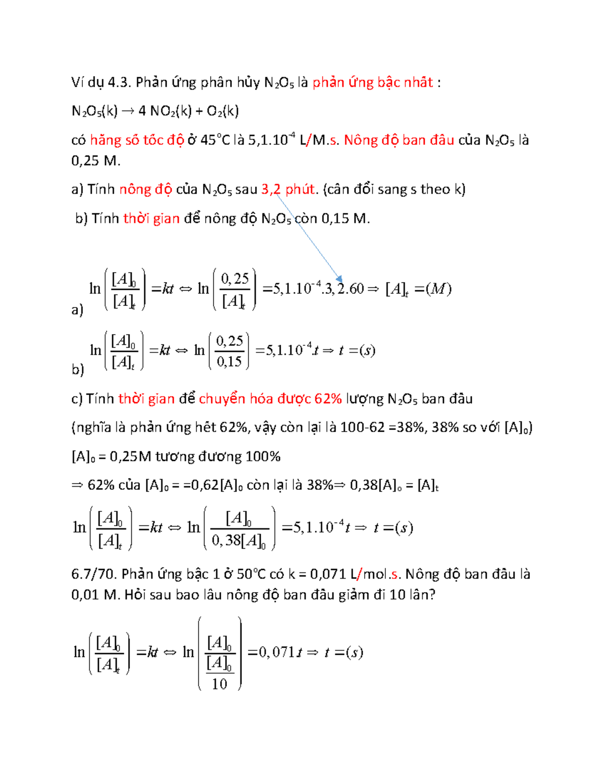 HĐc Vc Chương 6 Hihiihiihh Ví D ụ 4 Ph Nả ứng Phân H Y N ủ 2 O 5 Là Ph Nả ứng B C Nhâất ậ