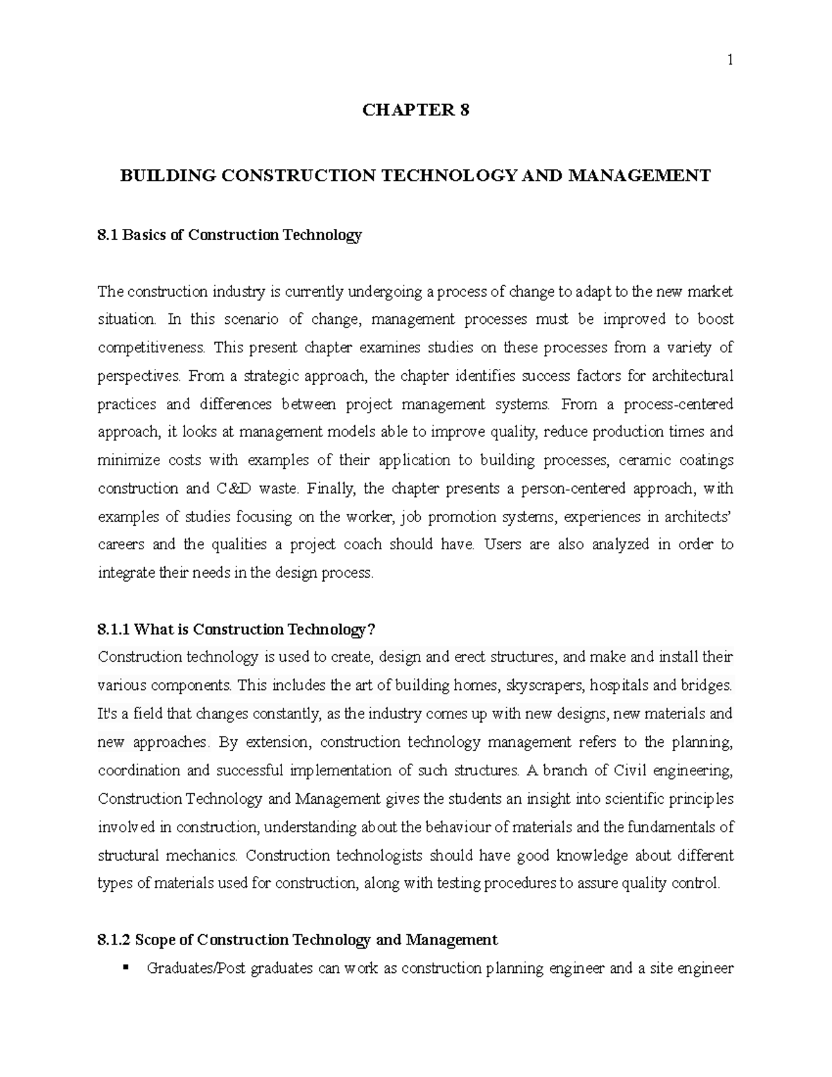 construction technology and management thesis pdf