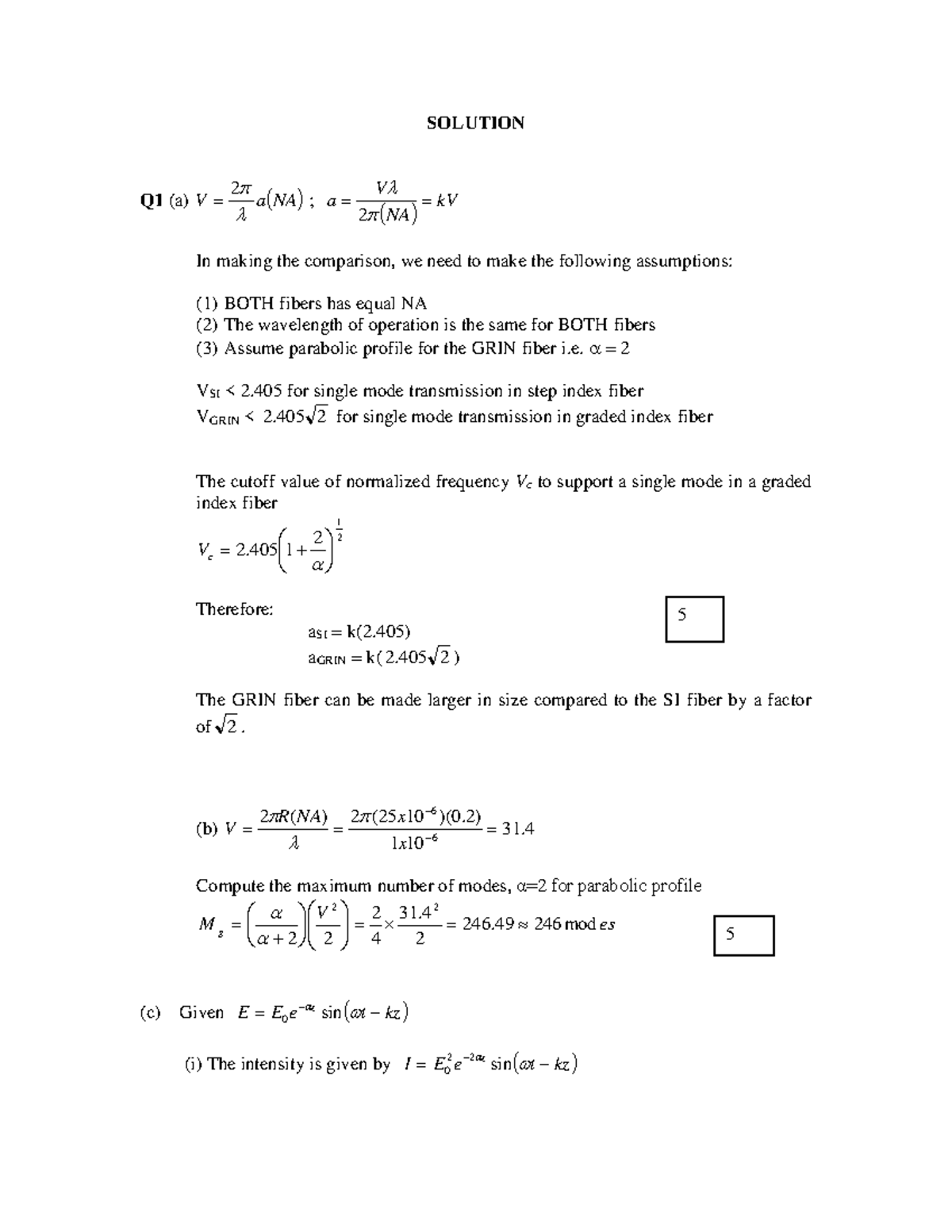 Final Examination Semester II Session 1213_Optical Communication System ...