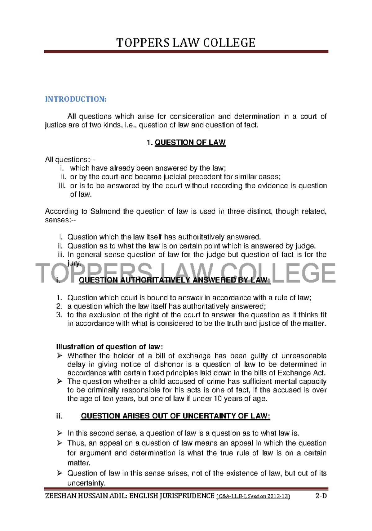 133963558 Question of law and fact pdf INTRODUCTION All questions