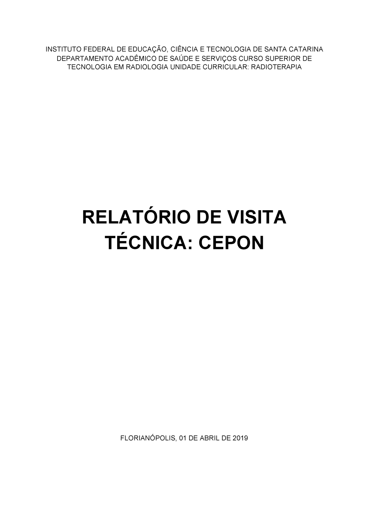 Modelo De Relatorio De Visita Tecnica Instituto Federal De EducaÇÃo CiÊncia E Tecnologia De 6465