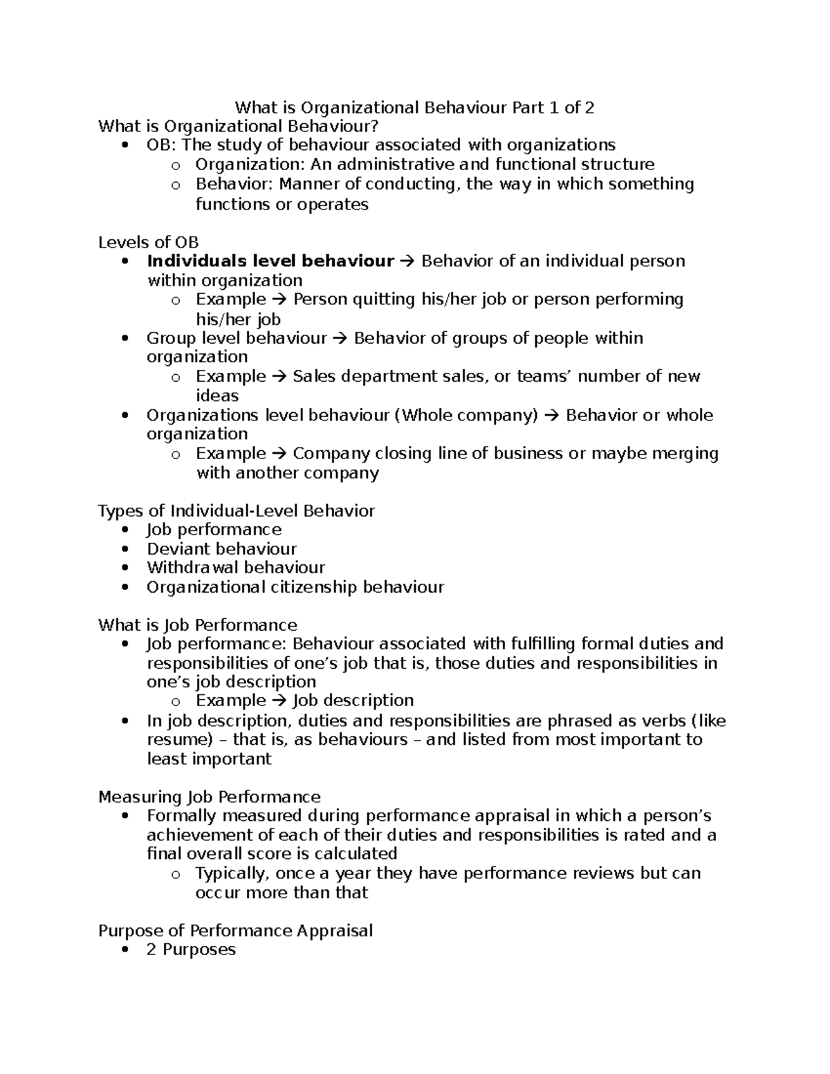Organizational Behaviour Module 1 - What is Organizational Behaviour ...