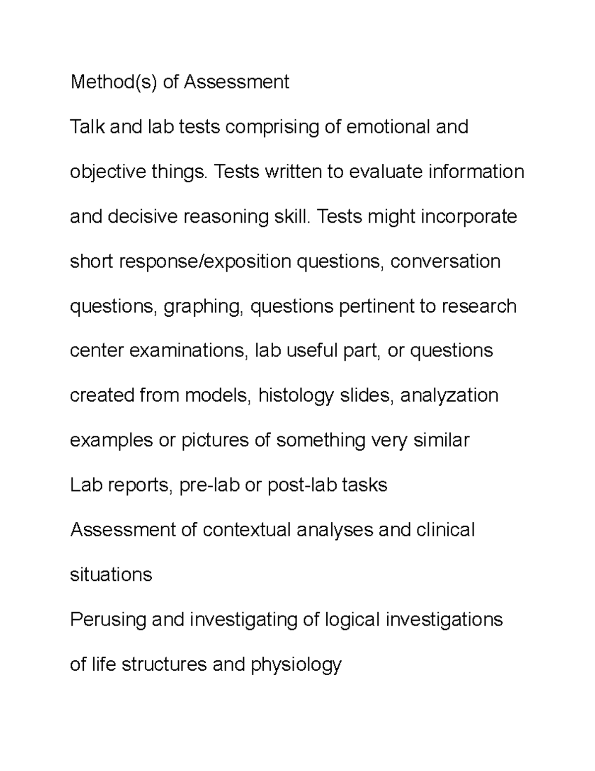 method-s-of-assessment-method-s-of-assessment-talk-and-lab-tests