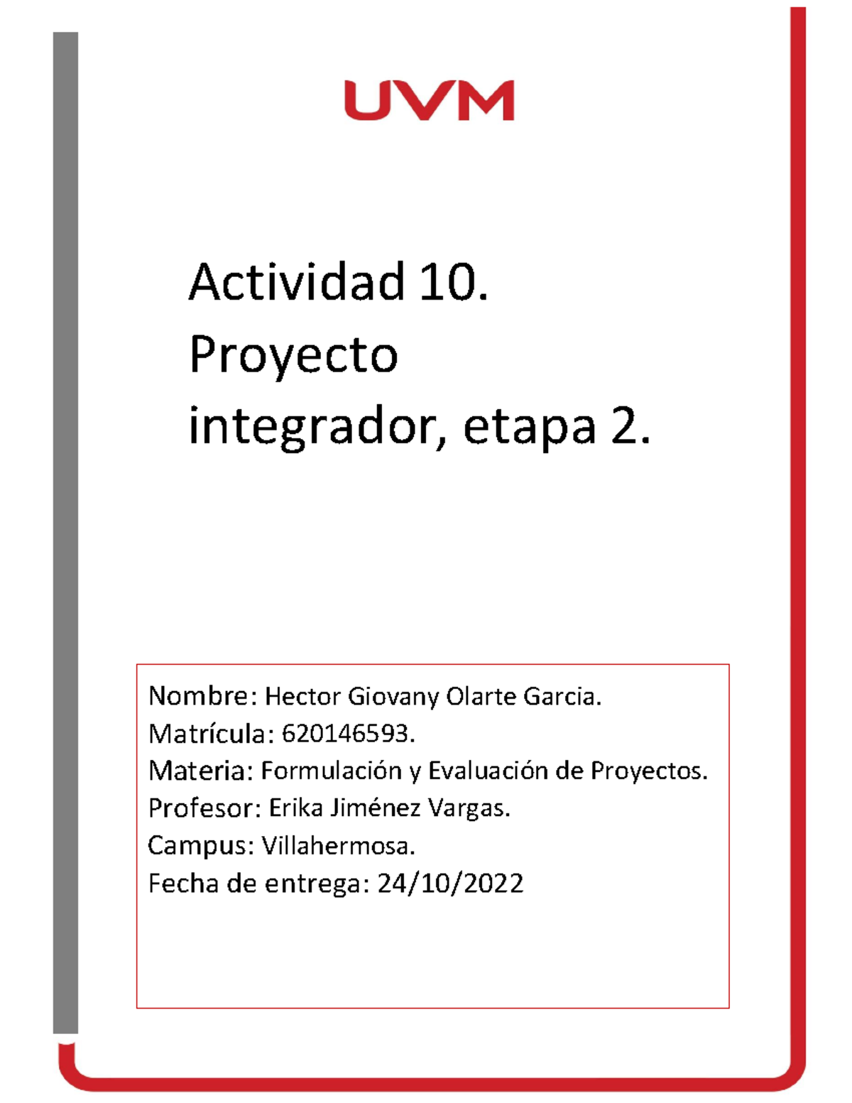 A10 HGOG - Proyecto Integrador Etapa 2 - Actividad 10. Proyecto ...