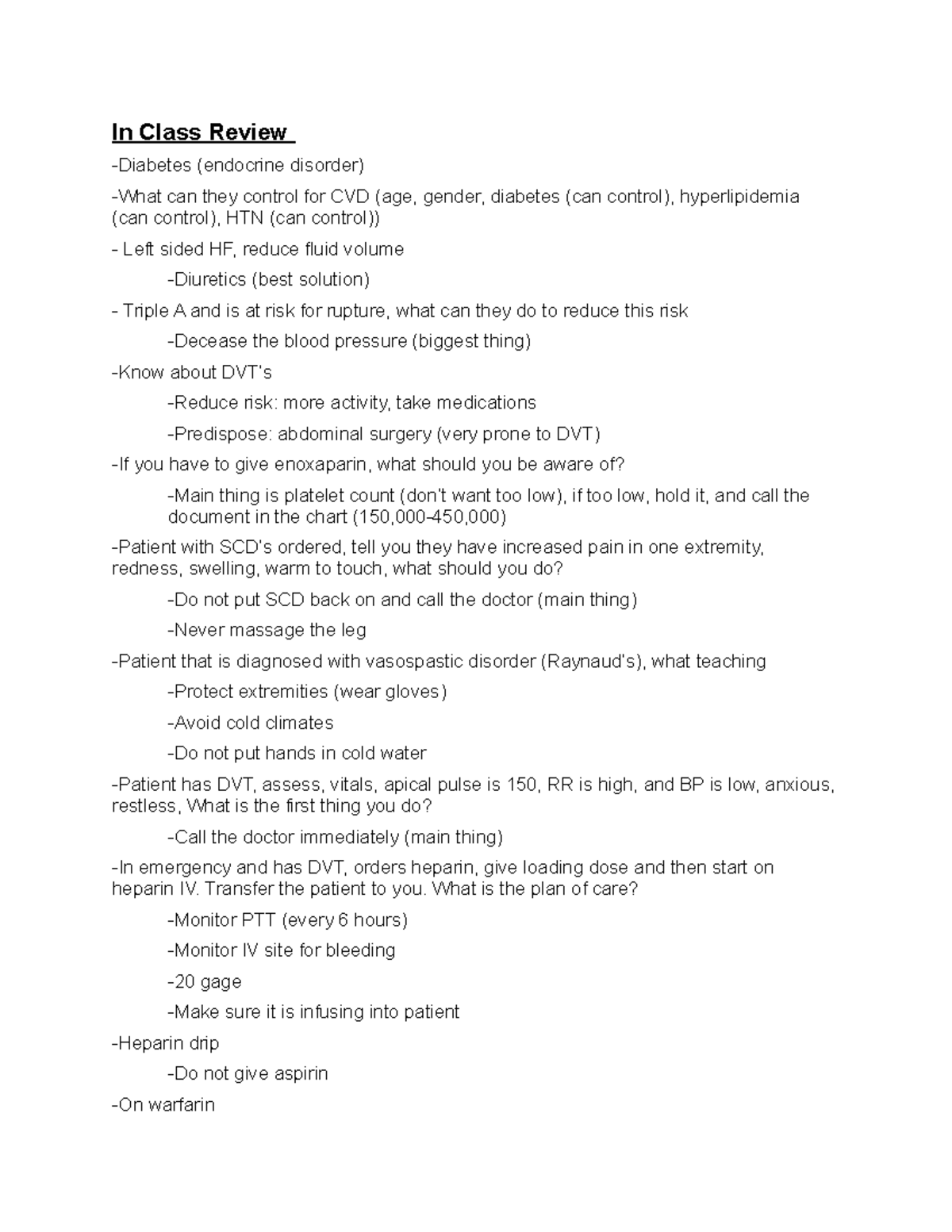 Pro 3 Exam 4 Review All Notes And Practice Questions Are Included