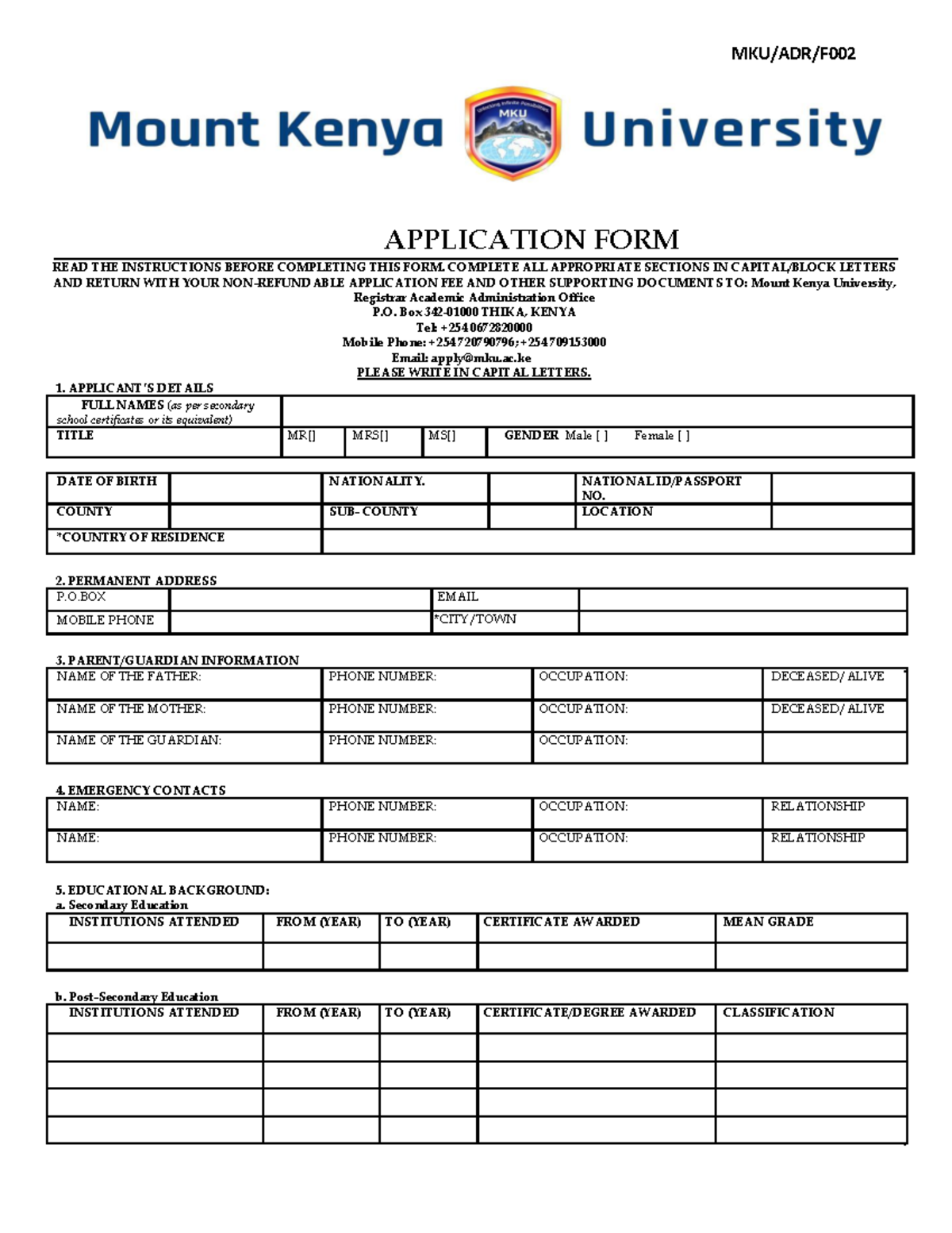 mku phd application form 2023