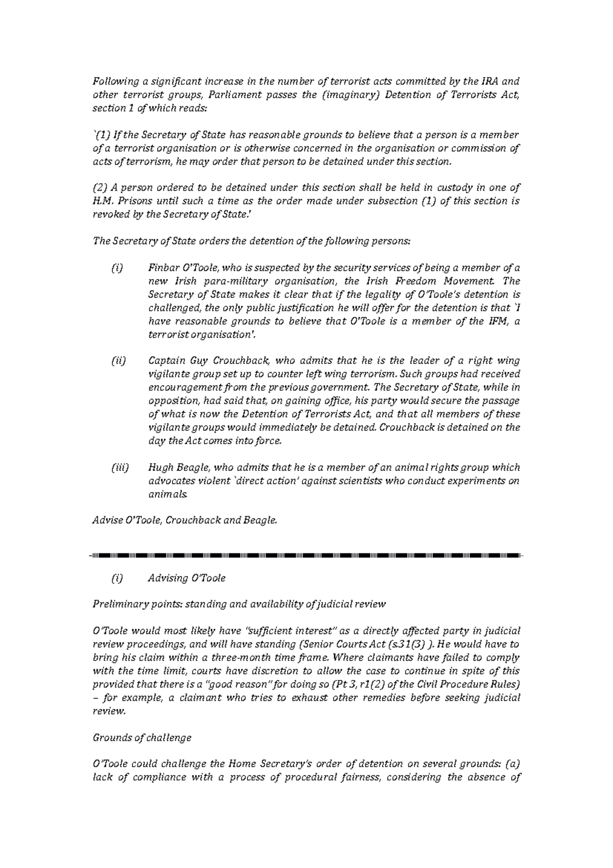 Essay 4- Grounds of Judicial Review - Following a significant increase ...