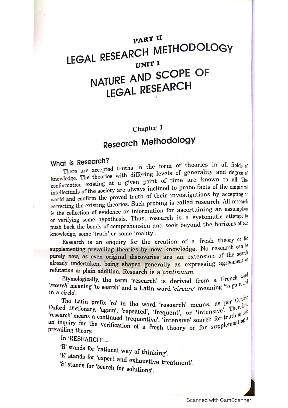 Research - Law Sub - Course Notes Of LL.B. - Delhi University - Studocu