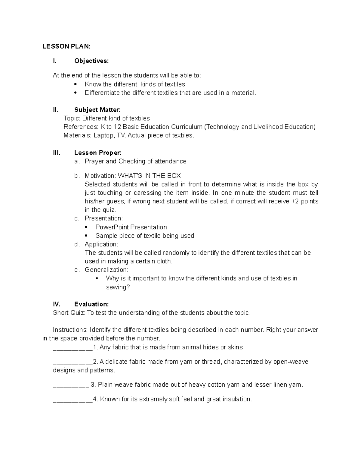 Lesson PLAN - Different Kinds of Graphic Designs - LESSON PLAN: I ...