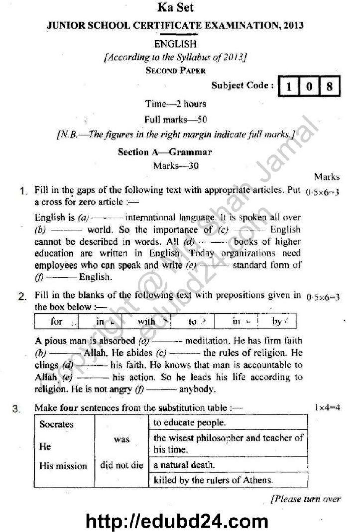 Jsc english 2nd paper 2013 - Financial management - Studocu