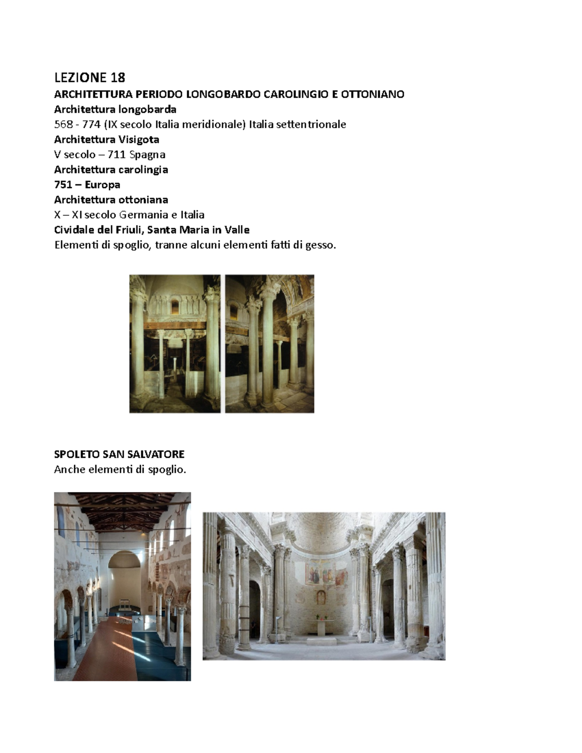Lezione 18 - LEZIONE 18 ARCHITETTURA PERIODO LONGOBARDO CAROLINGIO E ...