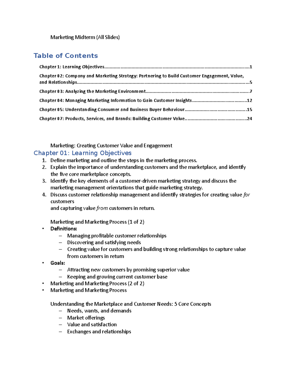 Marketing Midterm - - Studocu