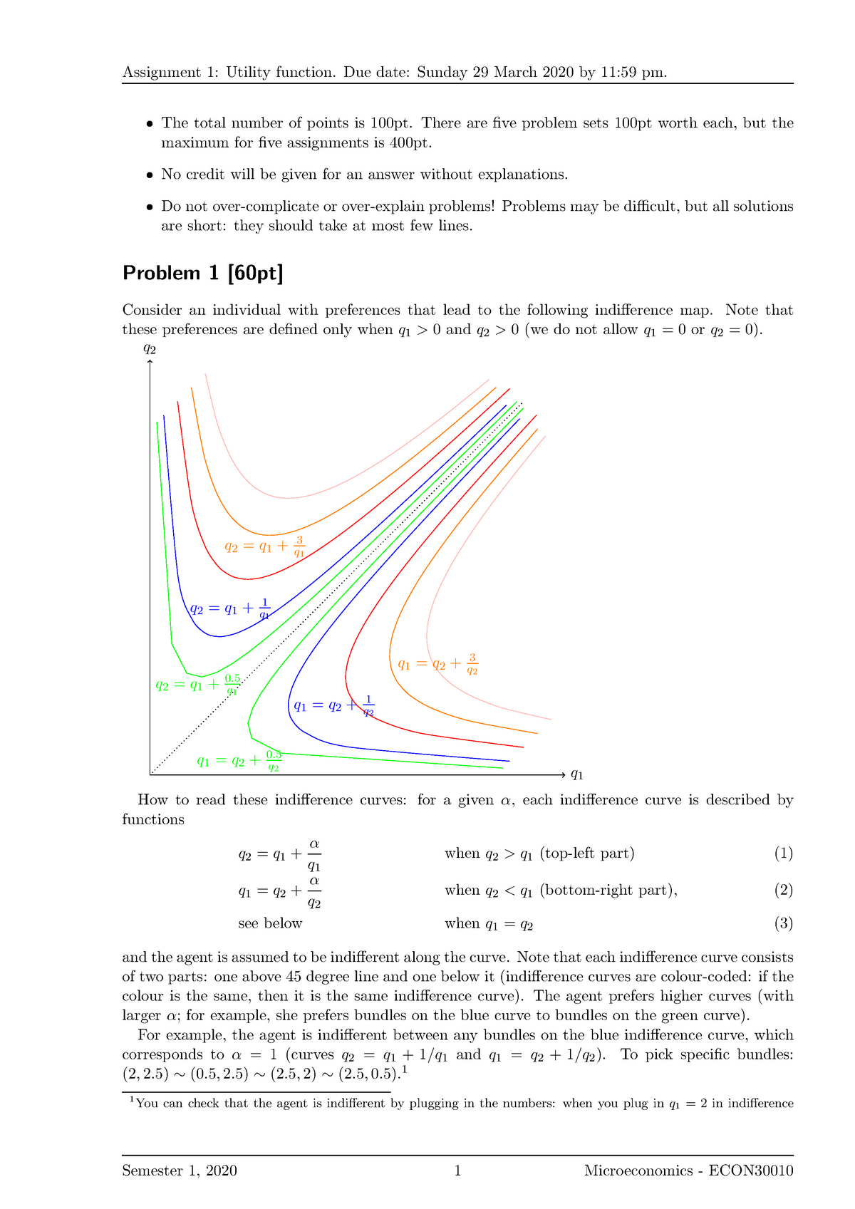 ECON30010 - Assignment 1 - Assignment 1: Utility Function. Due Date ...