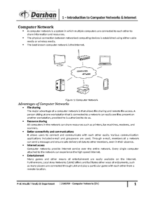 Notes of Computer Networksashish - Chapter 1 Introduction to computer ...