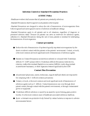 Infection Control Practices - Infection Control & Standard Precaution ...