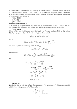 Home Work 02 - HW2 - Probability Theory - Studocu