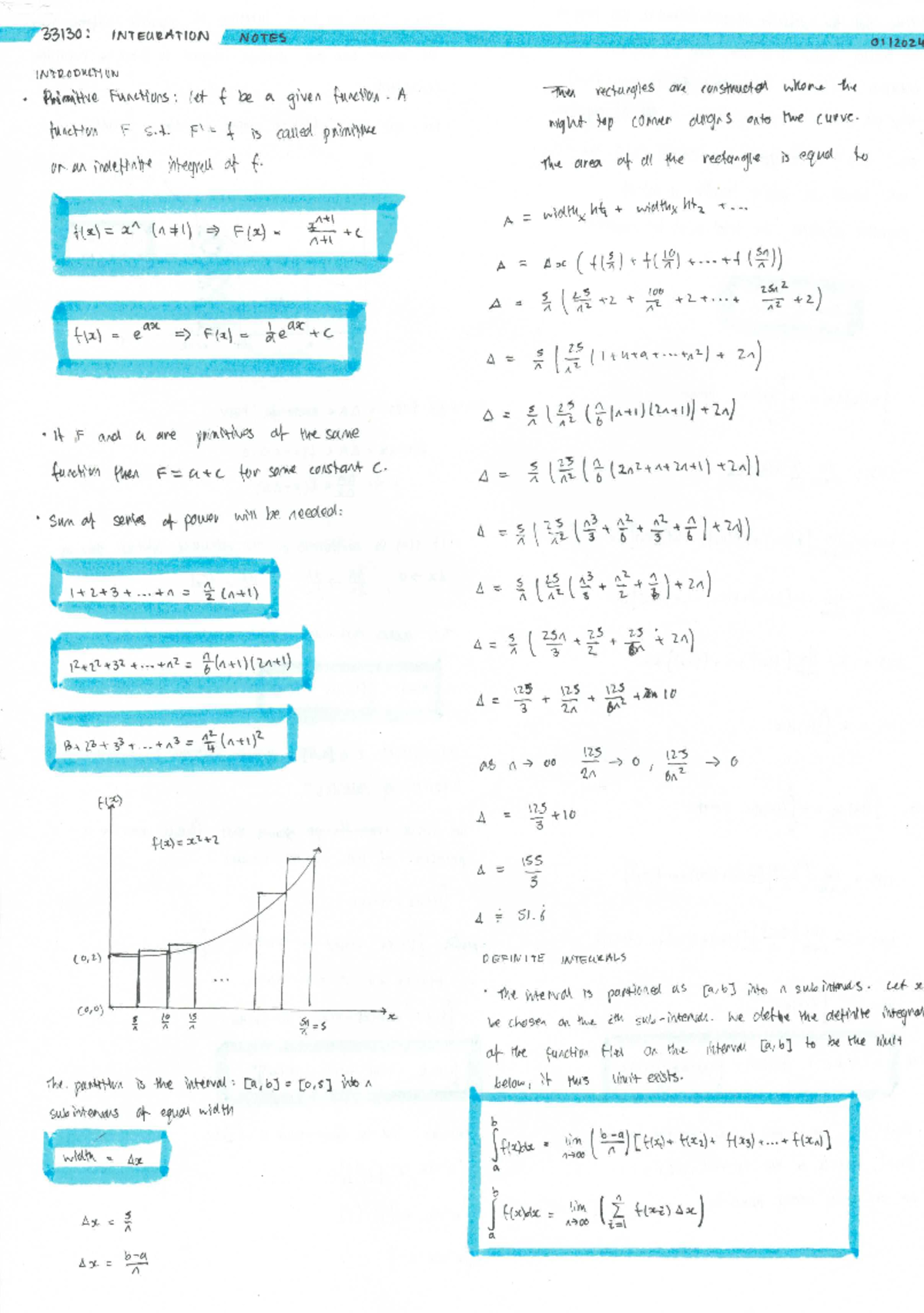 33130.05 Integration (Notes) - 33130 - Studocu