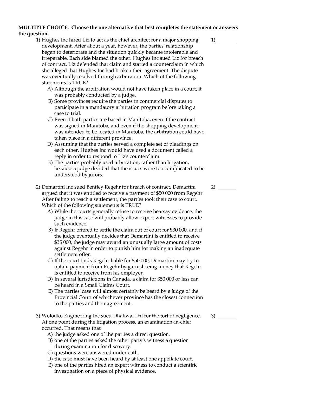 Exam 2014 Questions And Answers Chapter 2 Multiple Choice Choose The One Alternative That 7496