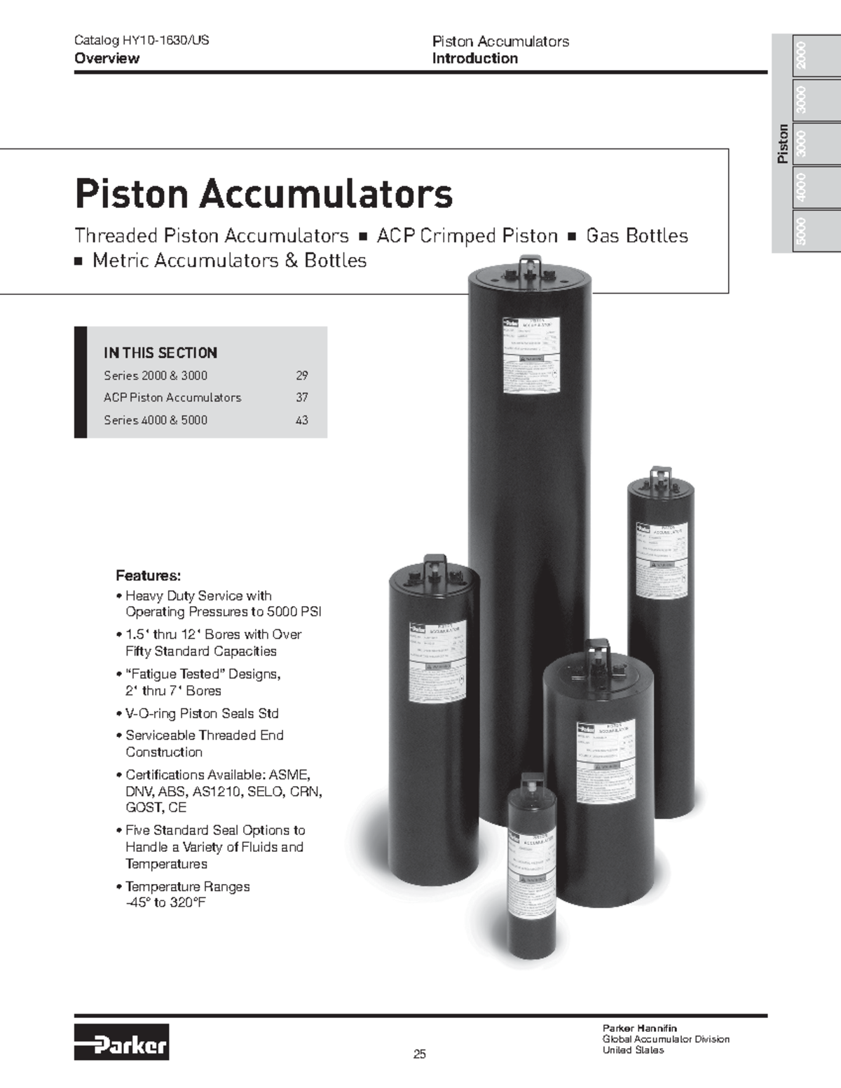 HY10 1630US 5 2012Piston Accumulators Catalog HY101630/US
