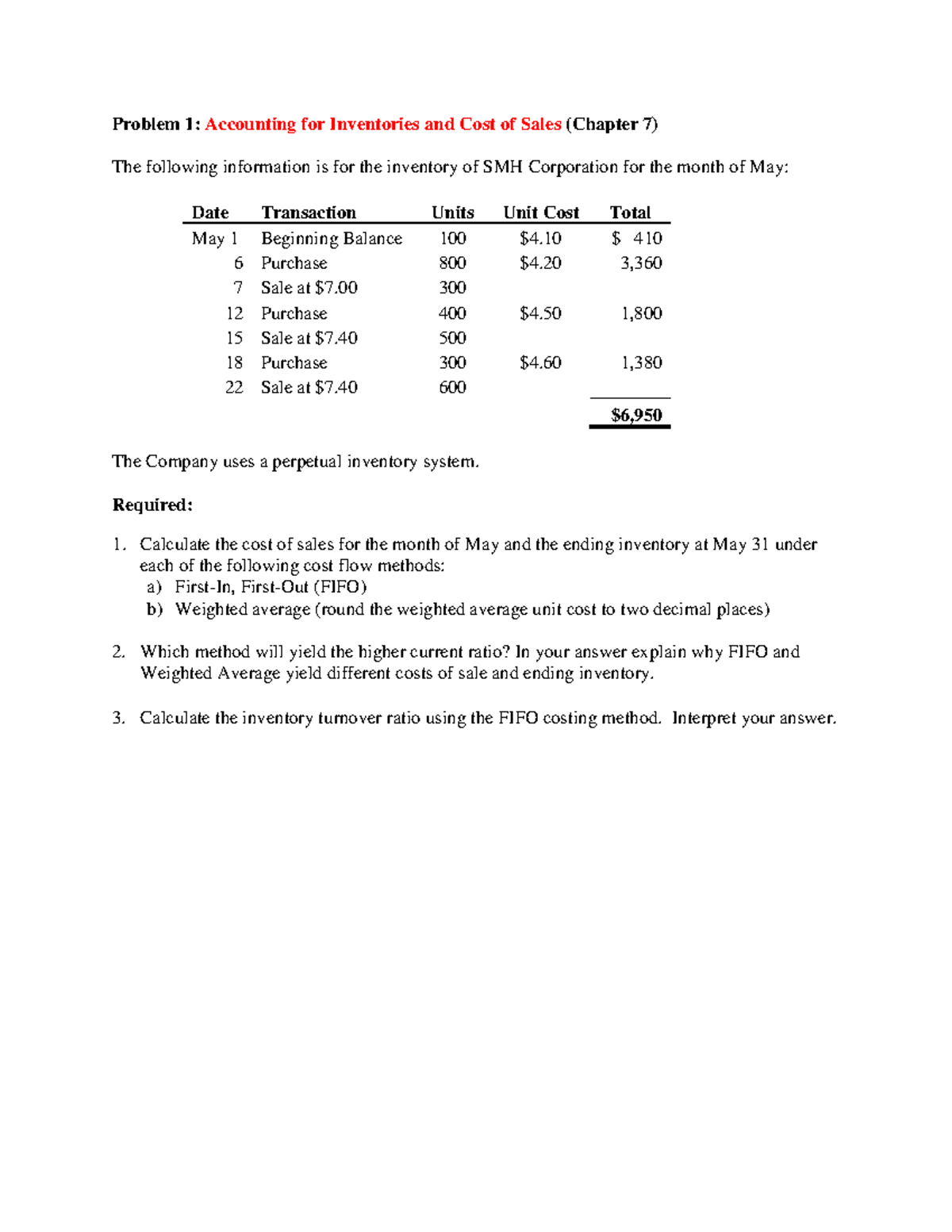 COMM 217 - Tutorial 6 Finance Accounting - COMM 217 - Concordia - Studocu