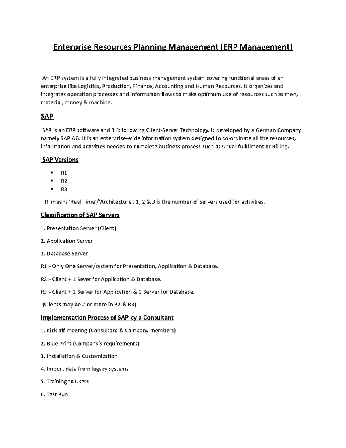 SAP B1 Basic Notes sap accounting software Enterprise Resources