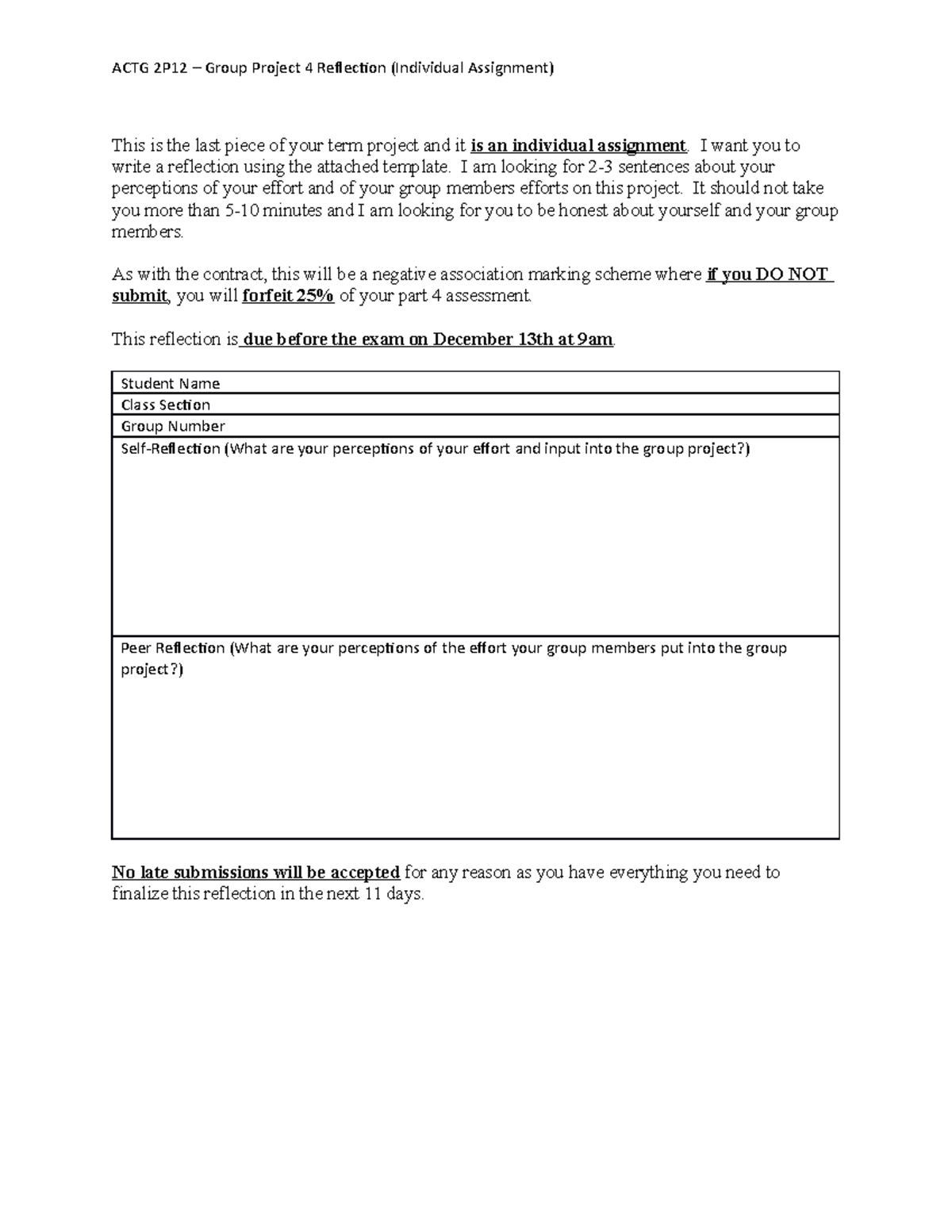 Group Project 4 Reflection - ACTG 2P12 – Group Project 4 Reflection ...