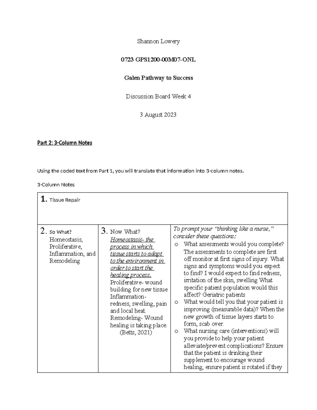 3-column Note Template 3 august 2023 - Shannon Lowery 0723 GPS1200 ...