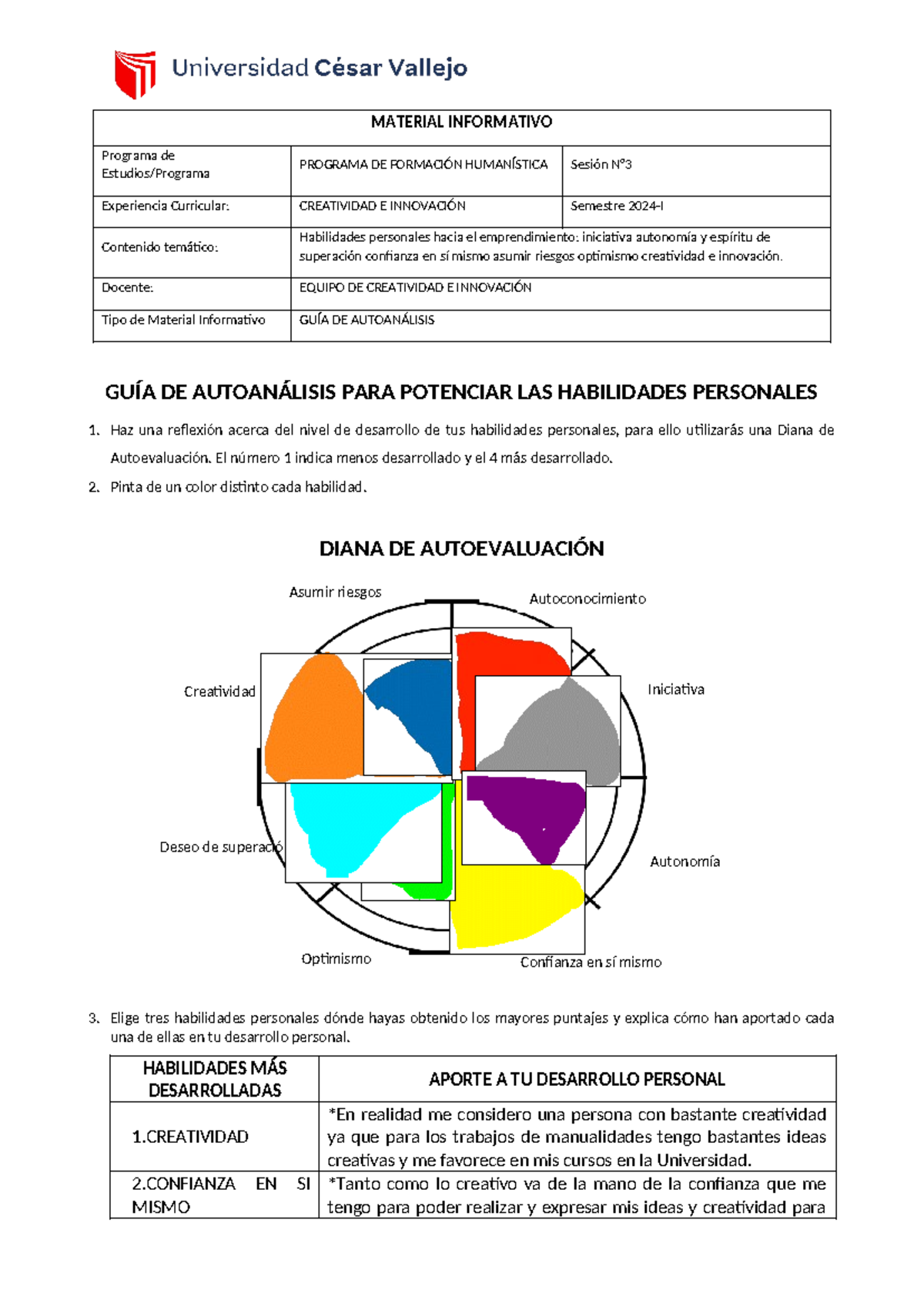GUÍA DE Autoanalisis - MATERIAL INFORMATIVO Programa de Estudios ...