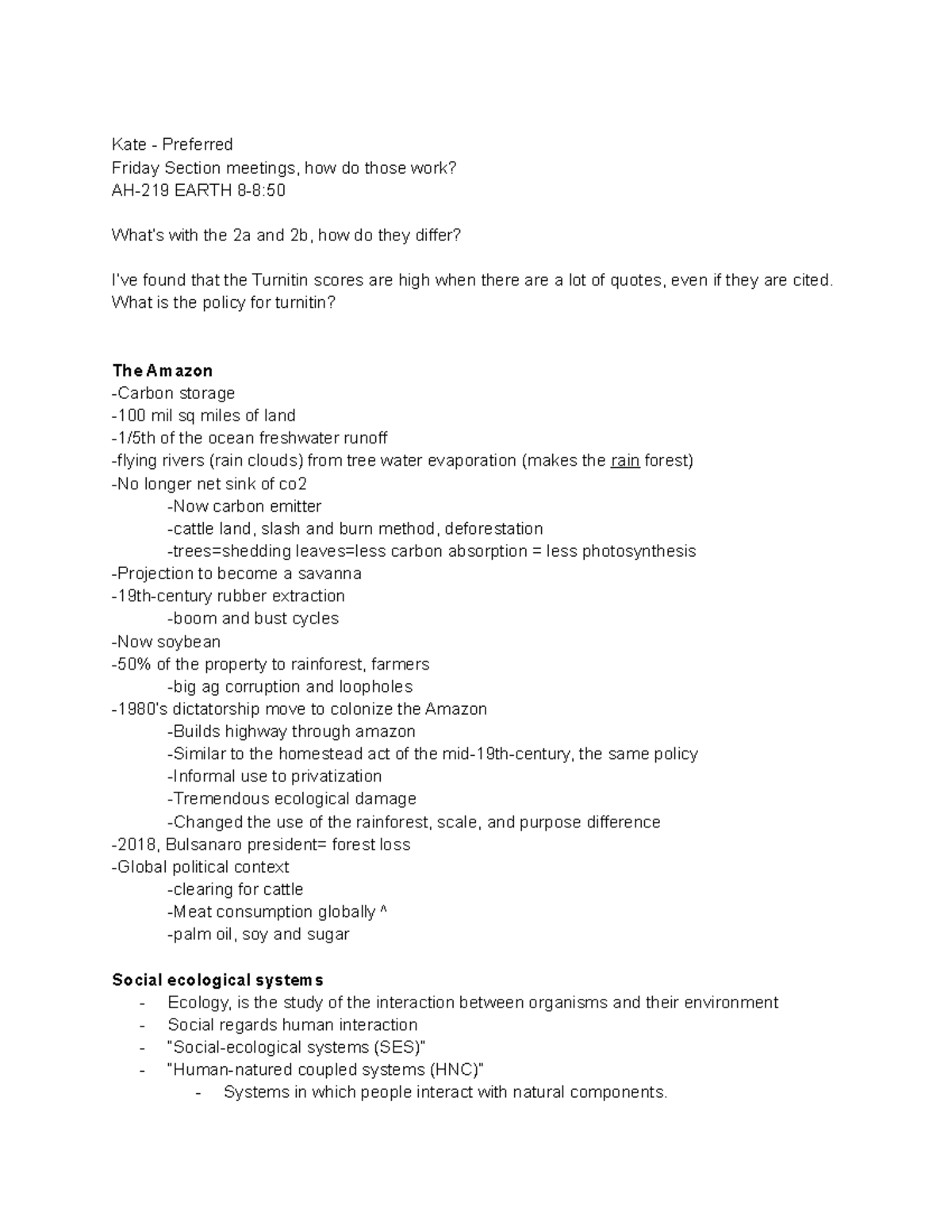 ENVS 303 - Notes based on lecture slides by Professor Kate Darby - ENVS ...