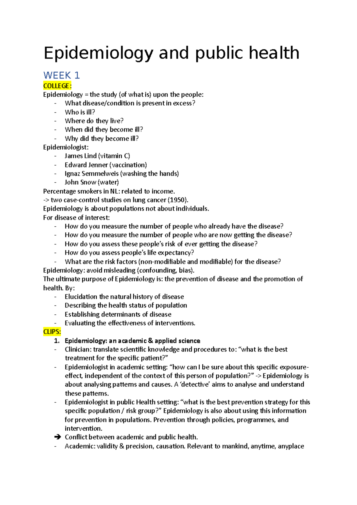Epidemiology and public health > two casecontrol studies on lung