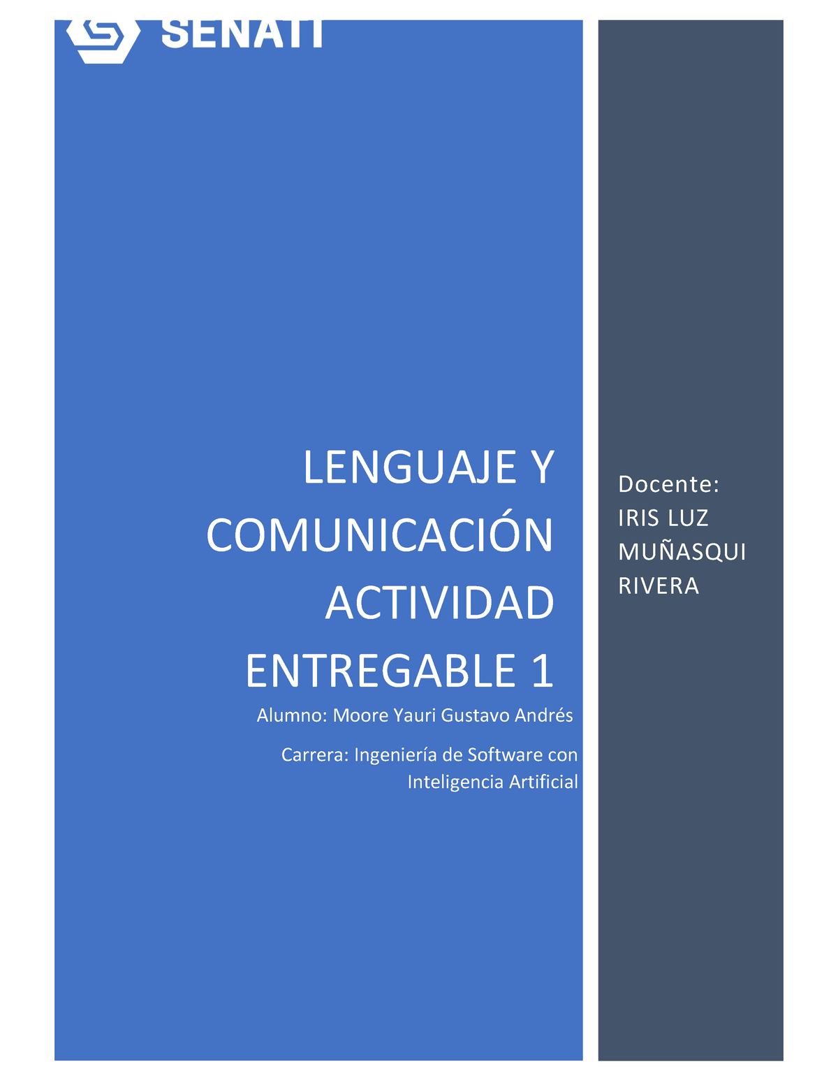 Entregable 1 Comunicación Lenguaje Y ComunicaciÓn Actividad