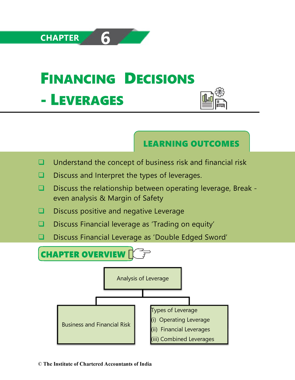 Leverage - LEARNING OUTCOMES FINANCING DECISIONS - LEVERAGES Understand ...