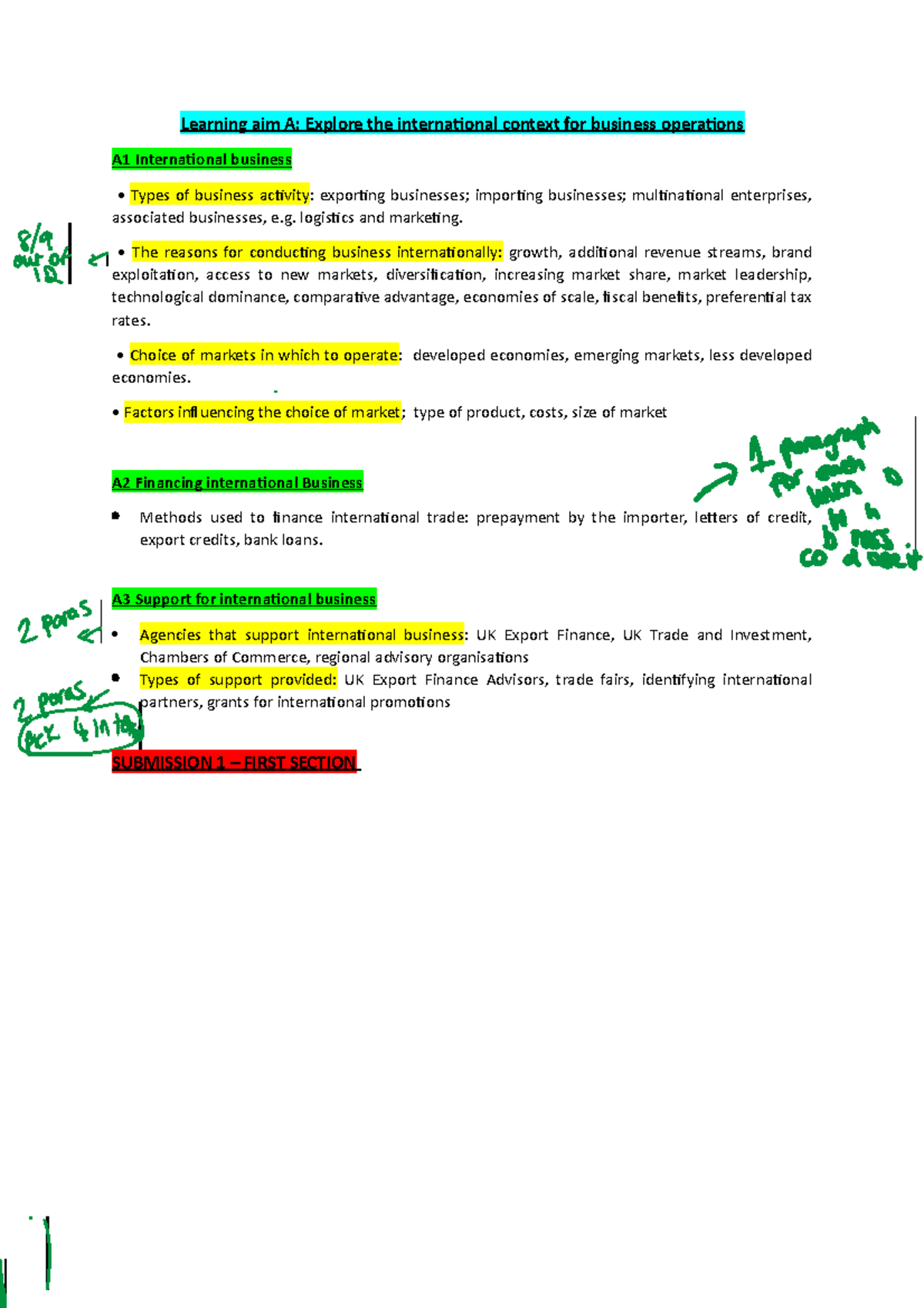 Unit 5 Learning aims checklist for assignment 5 Learning aim A