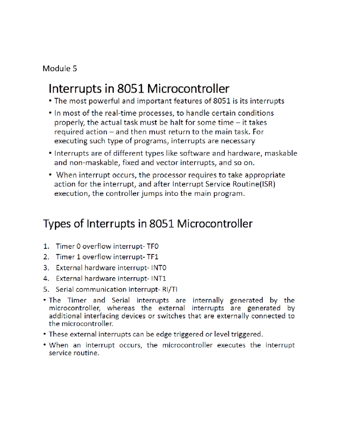 Module 5 - Lecture Notes - Microprocessor And Microcontroller - Module ...