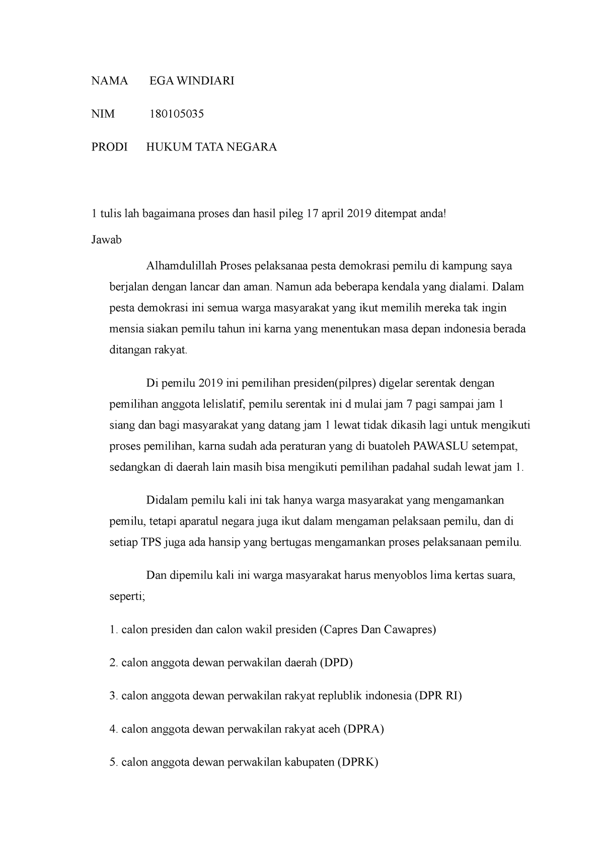 contoh essay tema hukum