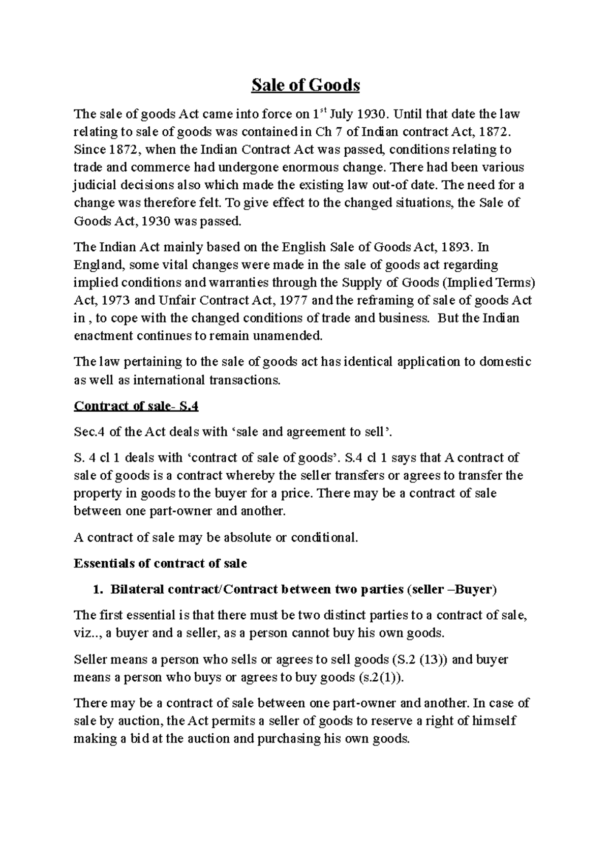 contract-of-sale-sale-of-goods-the-sale-of-goods-act-came-into-force