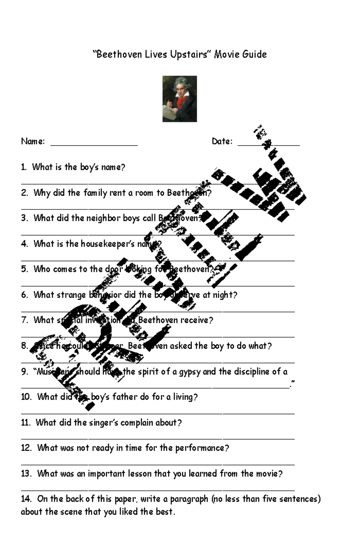 Beethoven Lives Upstairs Preview “Beethoven Lives Upstairsμ Movie