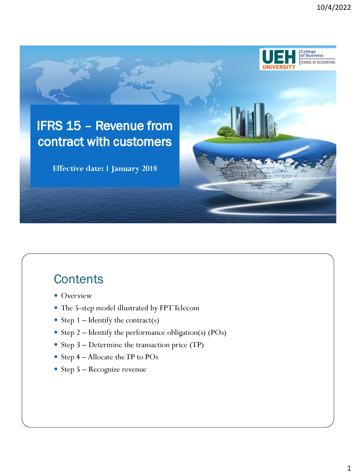 Pdf- Revenue From Contract With Customers (IFRS 15) - IFRS 15 – Revenue ...