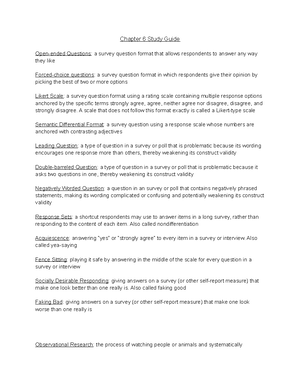 Chapter 3 Study Guide - Ohio State, Research Methods in Psychology ...