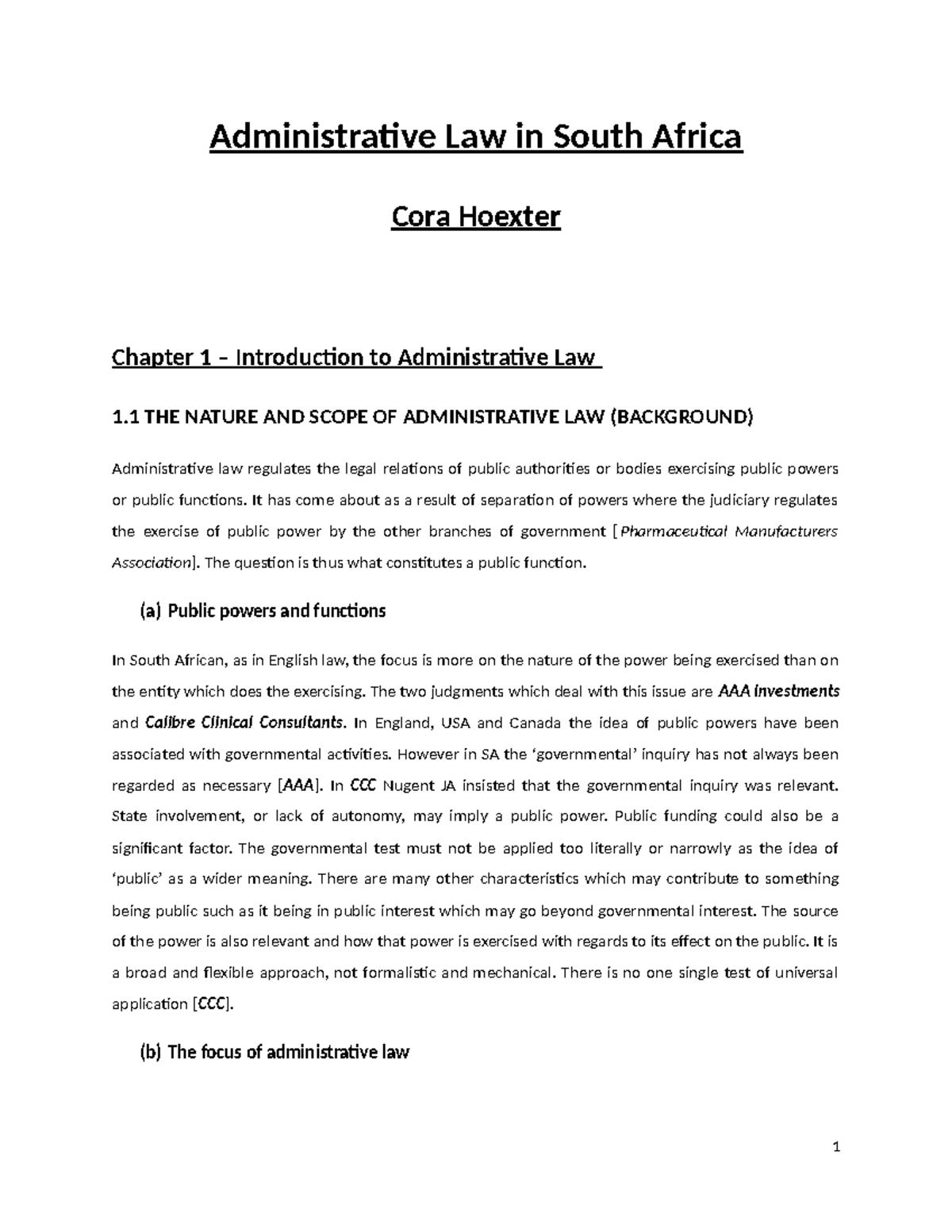 Administrative Law In South Africa Summary Administrative Law In administrative-law-in-south-africa-summary-administrative-law-in