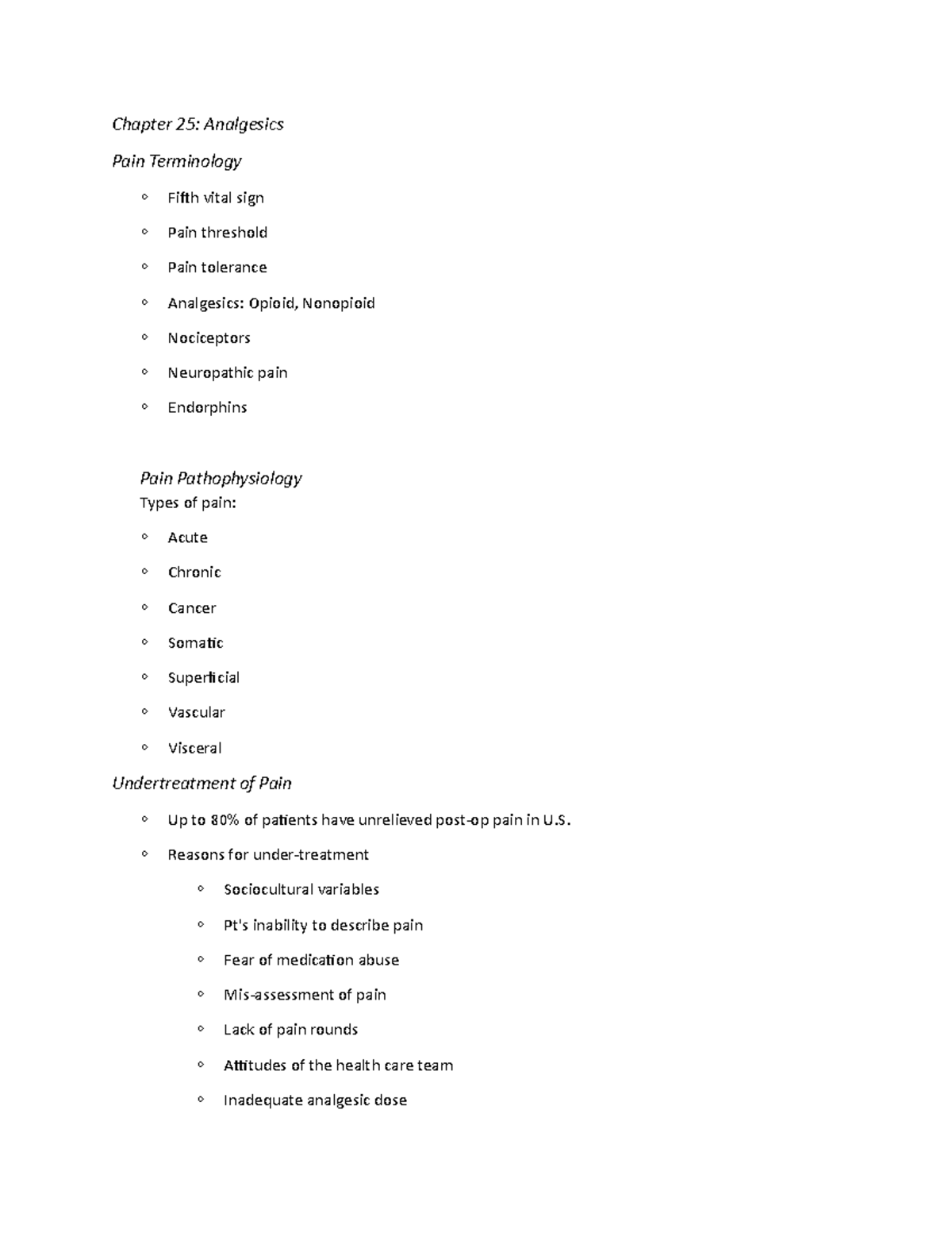 CH25 Analgesics - Power point notes plus professor notes from ...