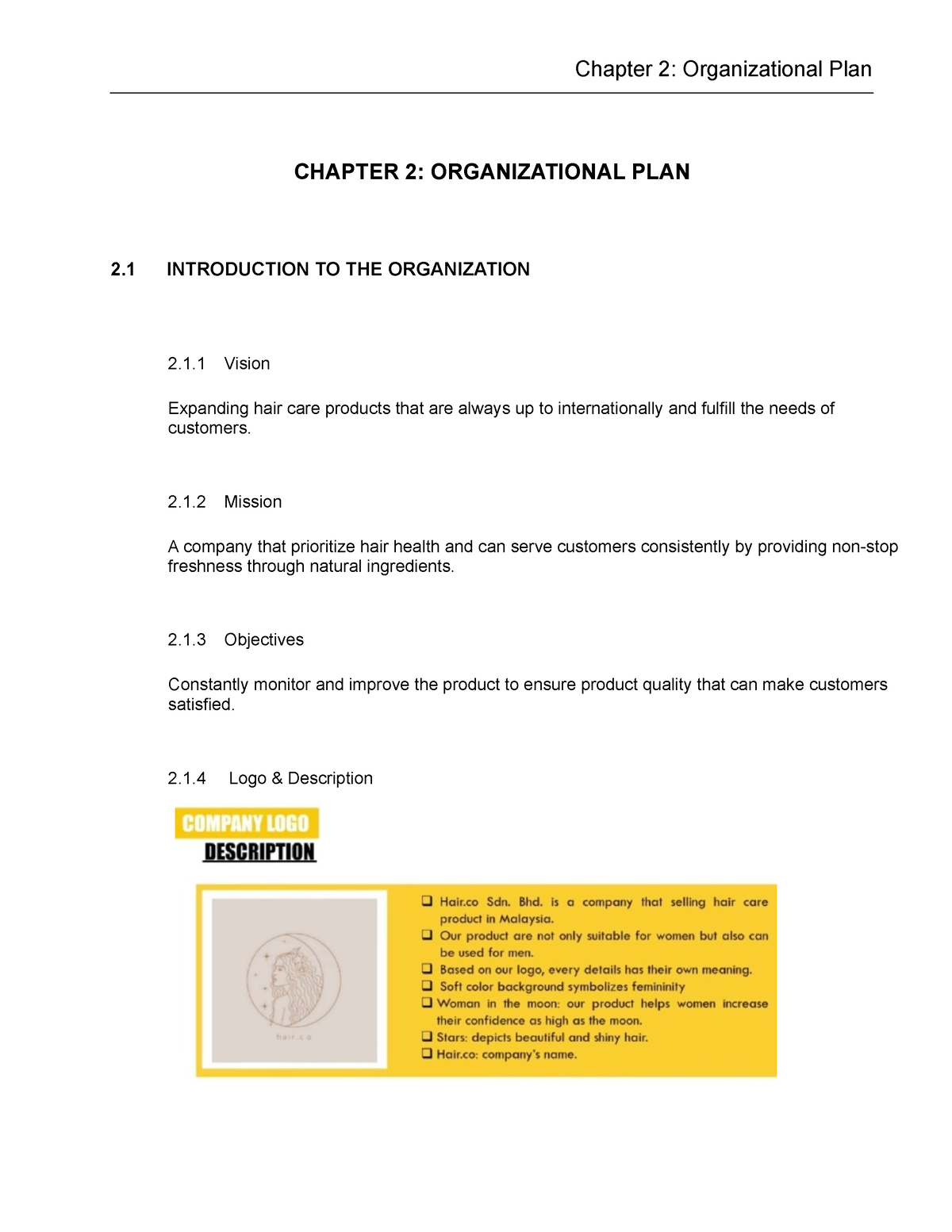 business plan chapter 2 pdf