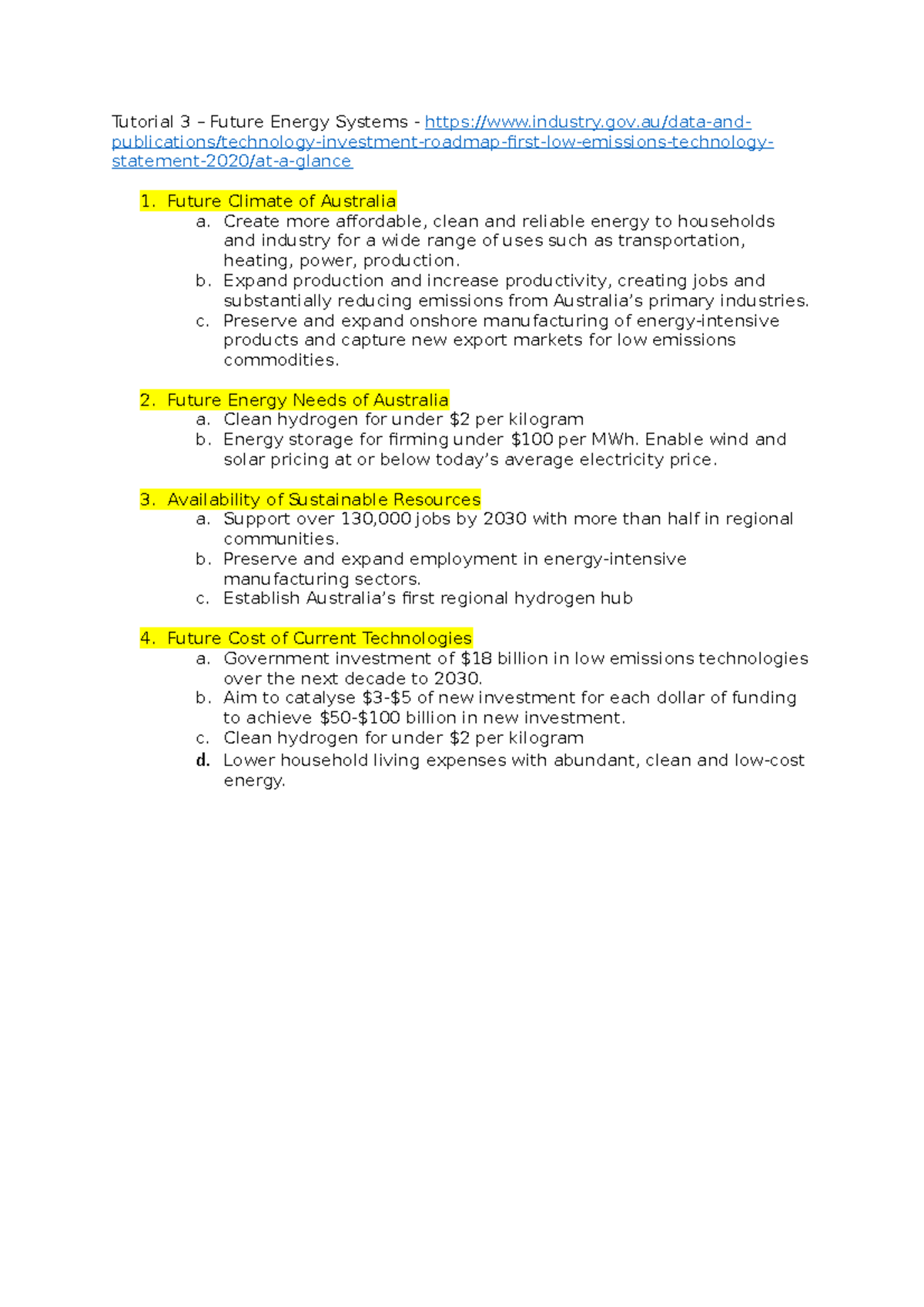 Tutorial 3 - Tutorial 3 – Future Energy Systems - Industry.gov/data-and ...