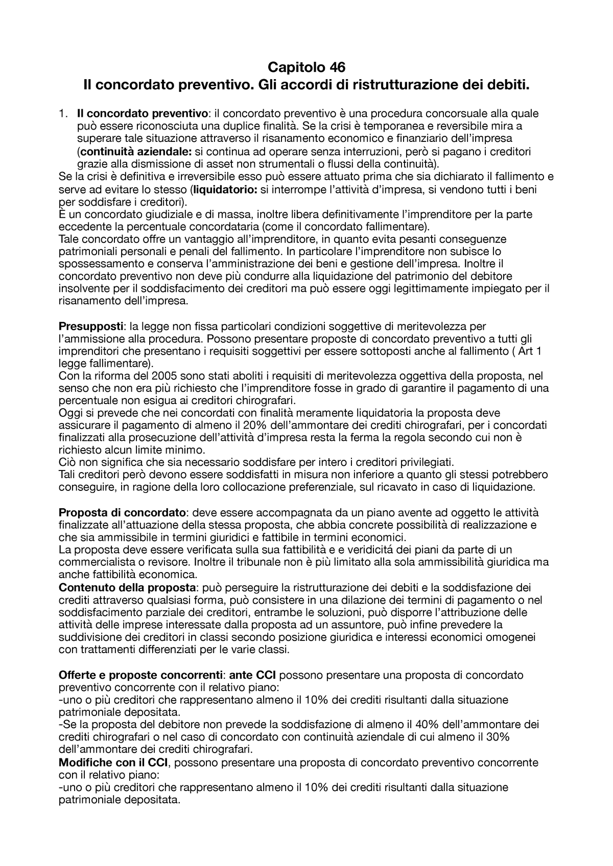 Concordato Preventivo: Accordi Di Ristrutturazione Dei Debiti - Diritto ...