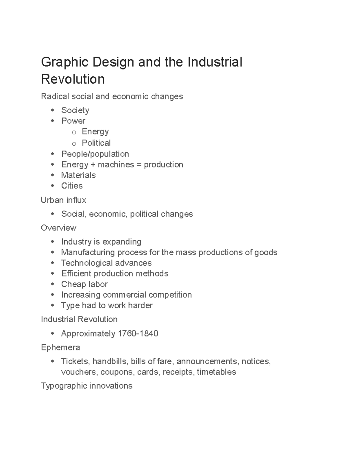 Graphic Design and the Industrial Revolution Graphic Design and the