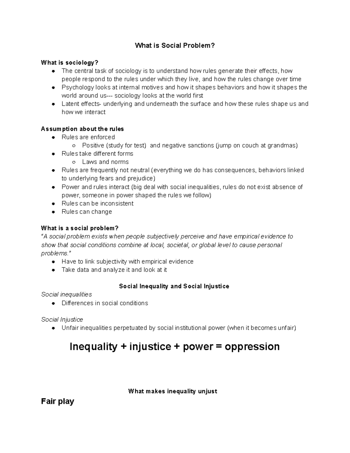 What is Social Problem Zonio in class notes What is Social Problem