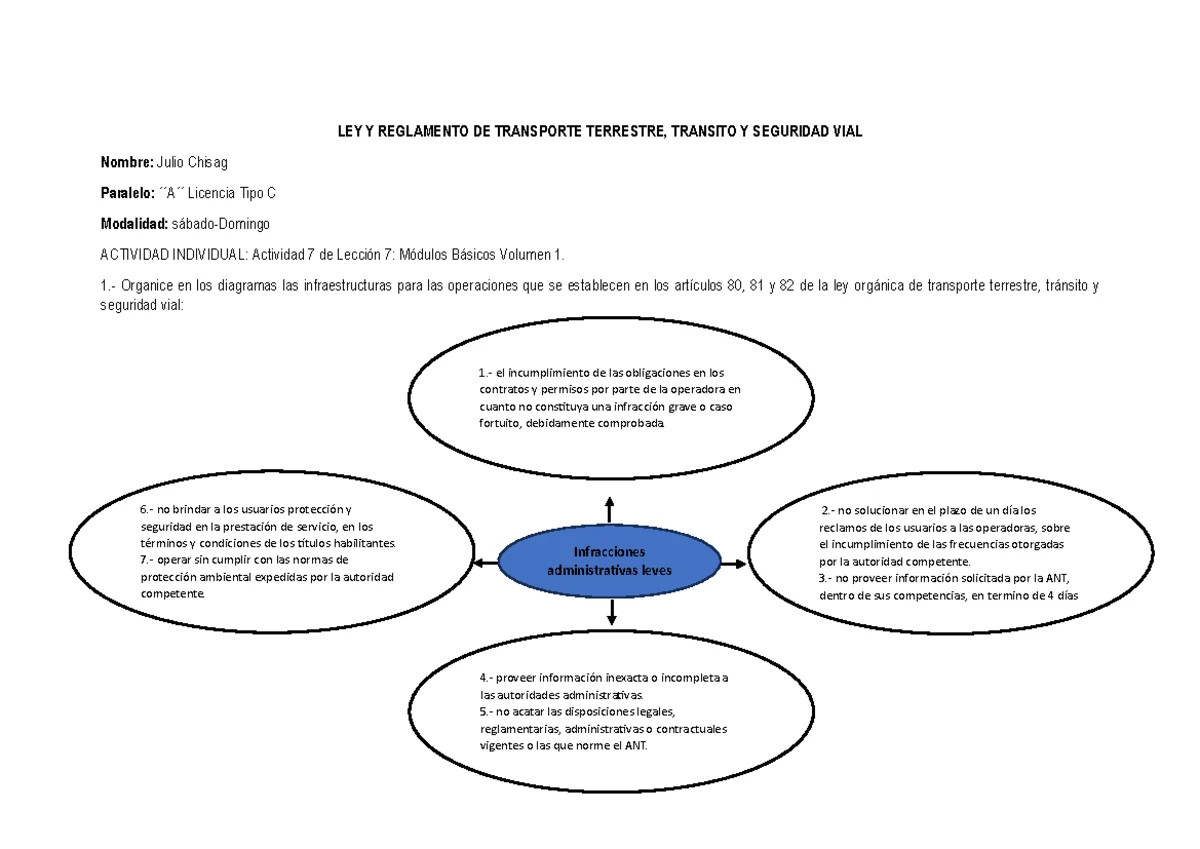 Actividad 4 Leccion 4 LEY Y Reglamento Tttsv - LEY Y REGLAMENTO DE ...