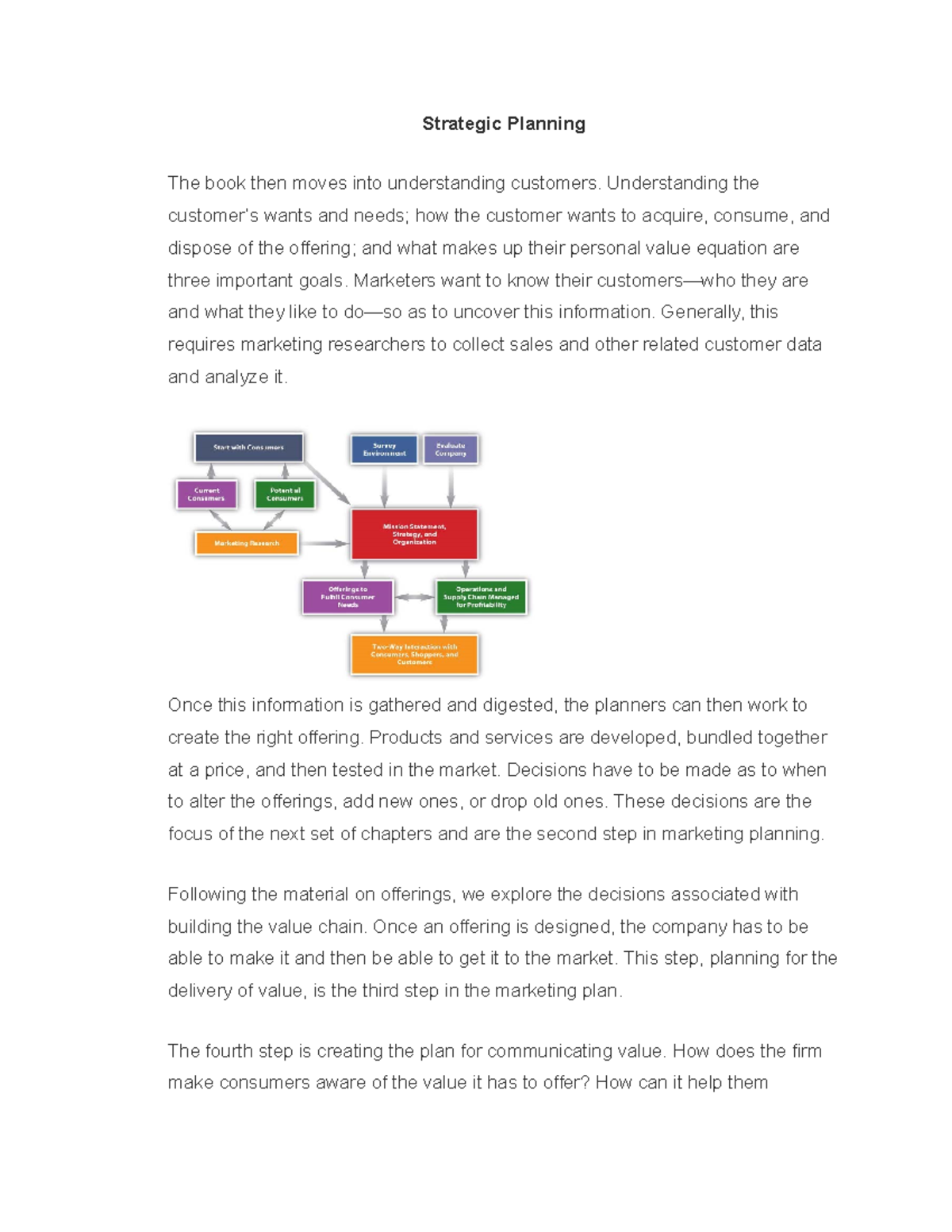 Principle of Marketing - Strategic Planning The book then moves into ...
